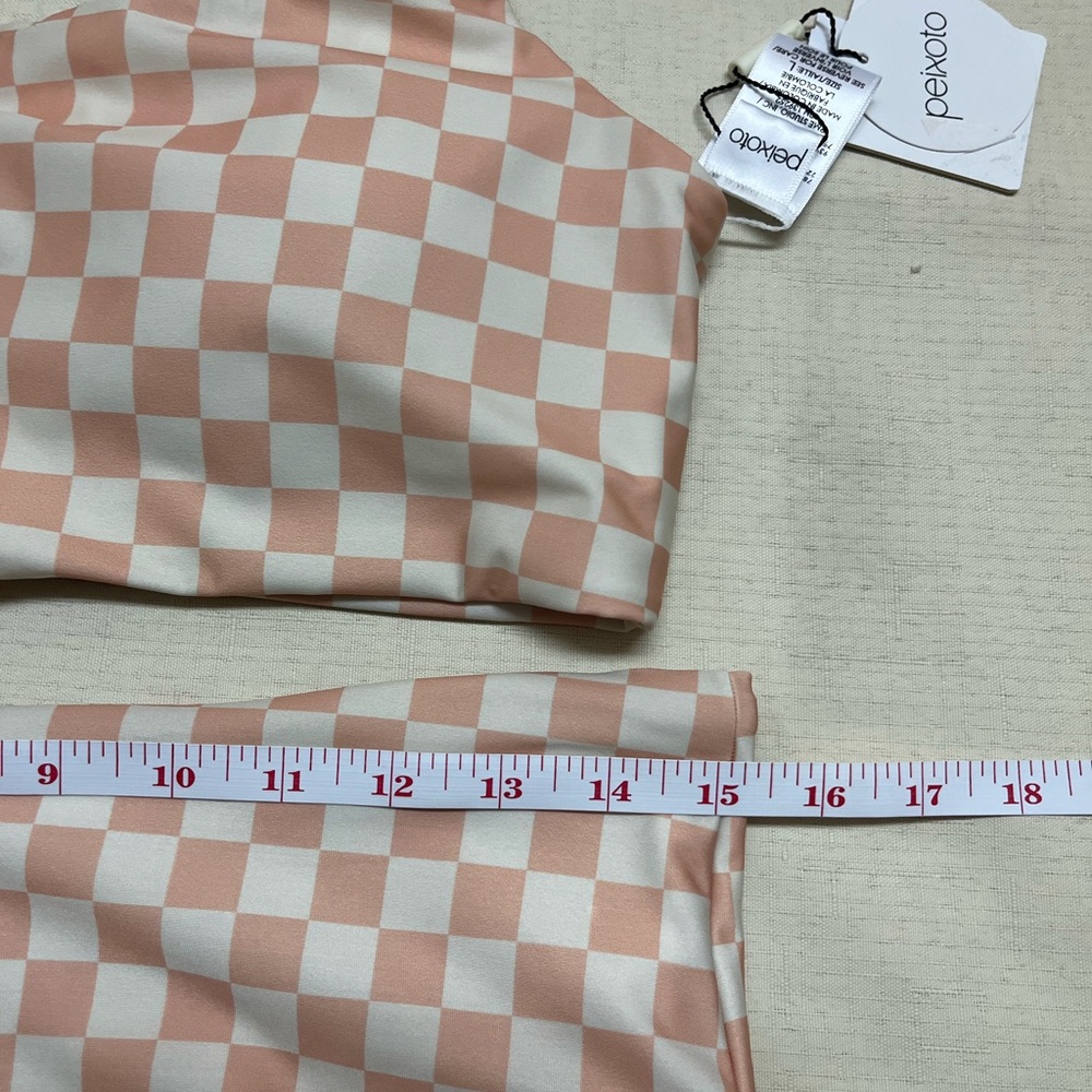 NWT Peixoto L beige check bikini - Picture 4 of 13